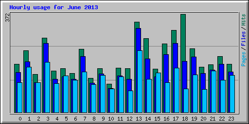 Hourly usage for June 2013