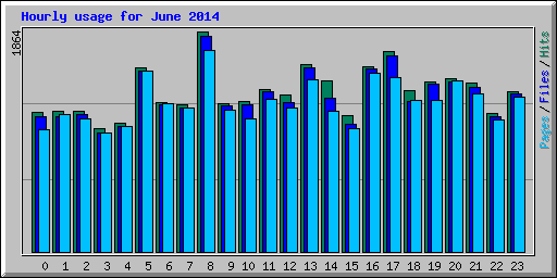 Hourly usage for June 2014