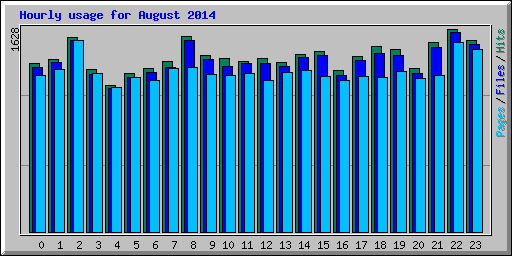 Hourly usage for August 2014