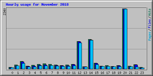 Hourly usage for November 2018