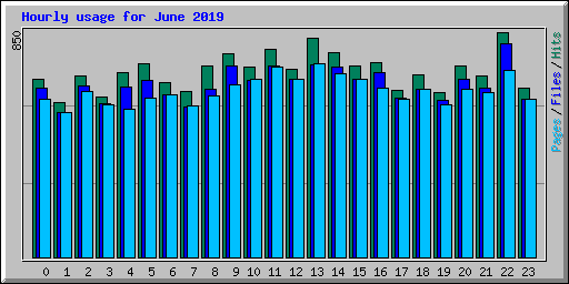 Hourly usage for June 2019