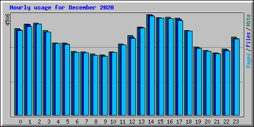 Hourly usage for December 2020