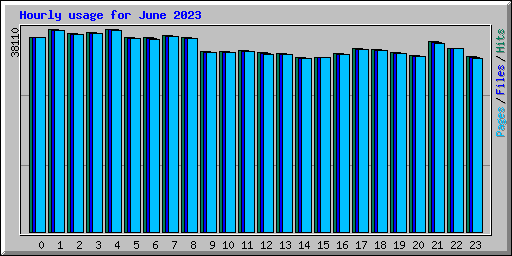 Hourly usage for June 2023