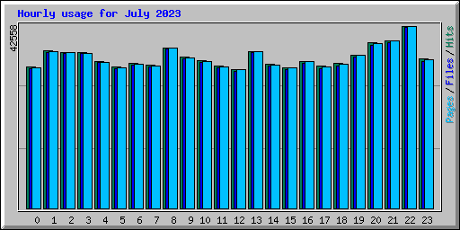 Hourly usage for July 2023