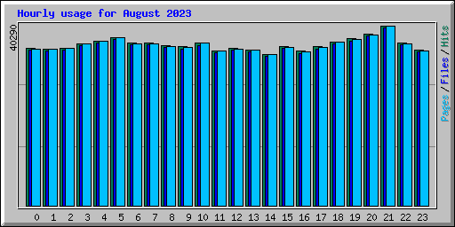 Hourly usage for August 2023