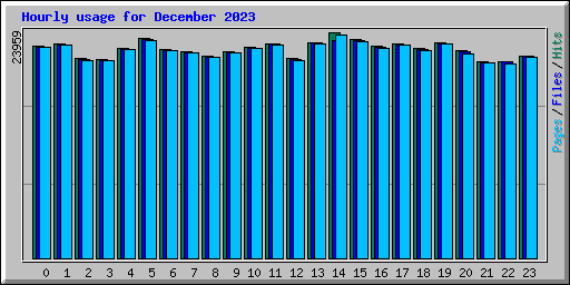 Hourly usage for December 2023
